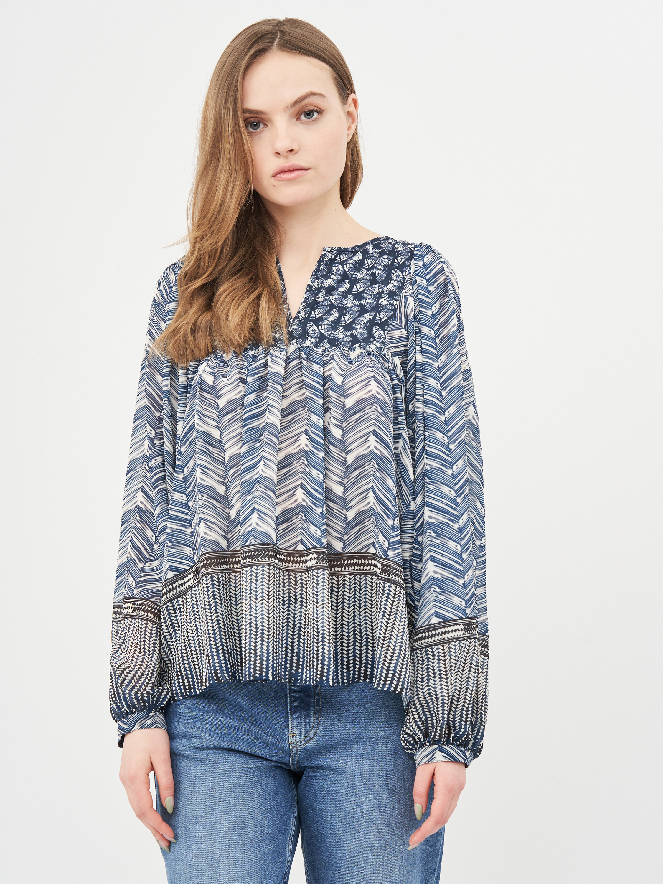 

Блузка H&M KK1919599 38 Синяя