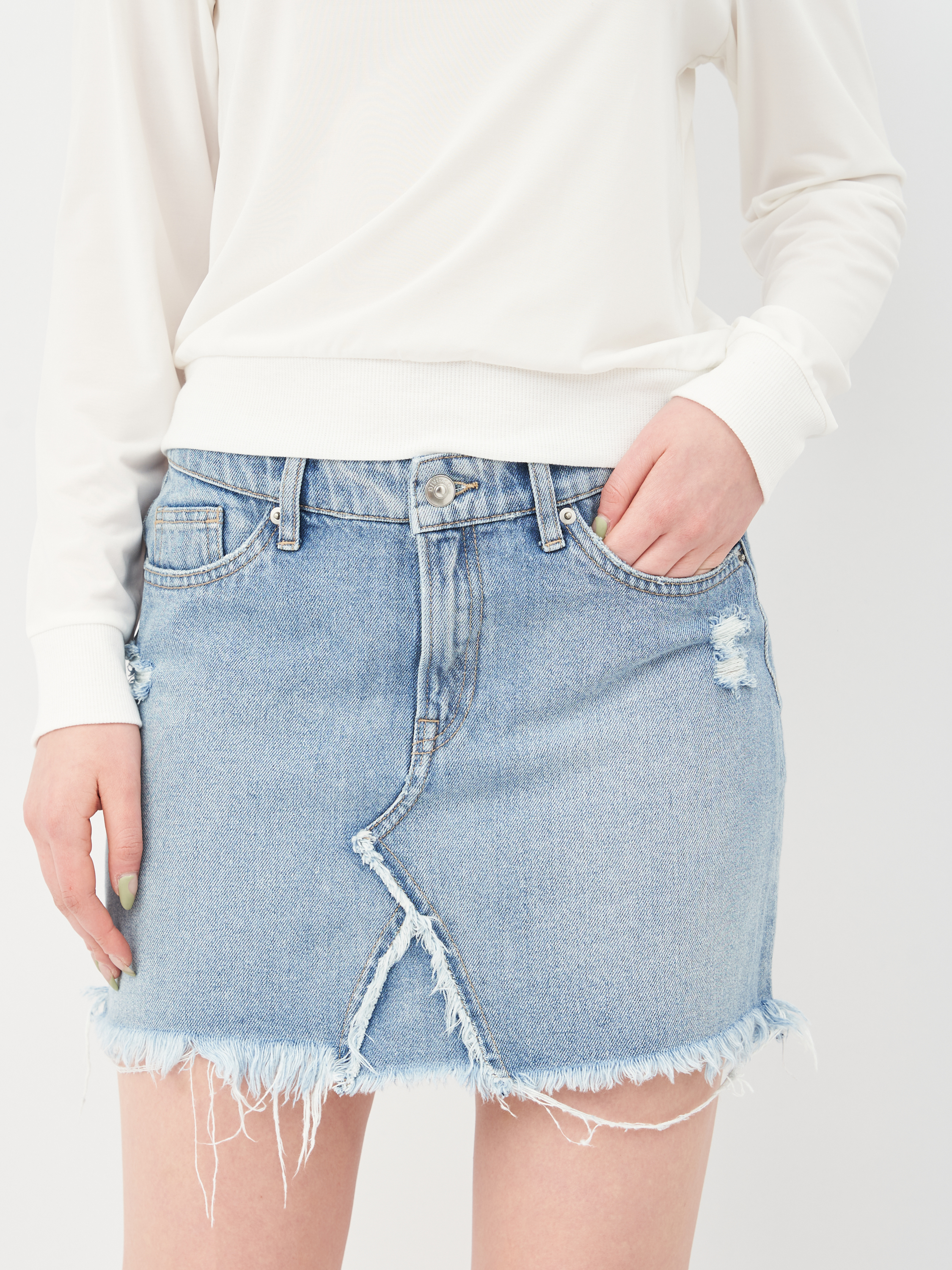 

Джинсовая юбка H&M KK1761110 38 Голубая
