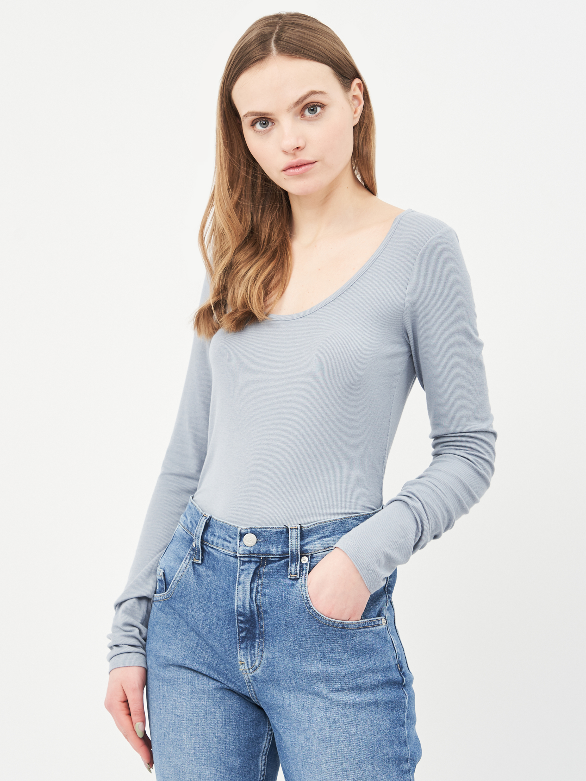

Лонгслив H&M KK4110120 S Серый с синим