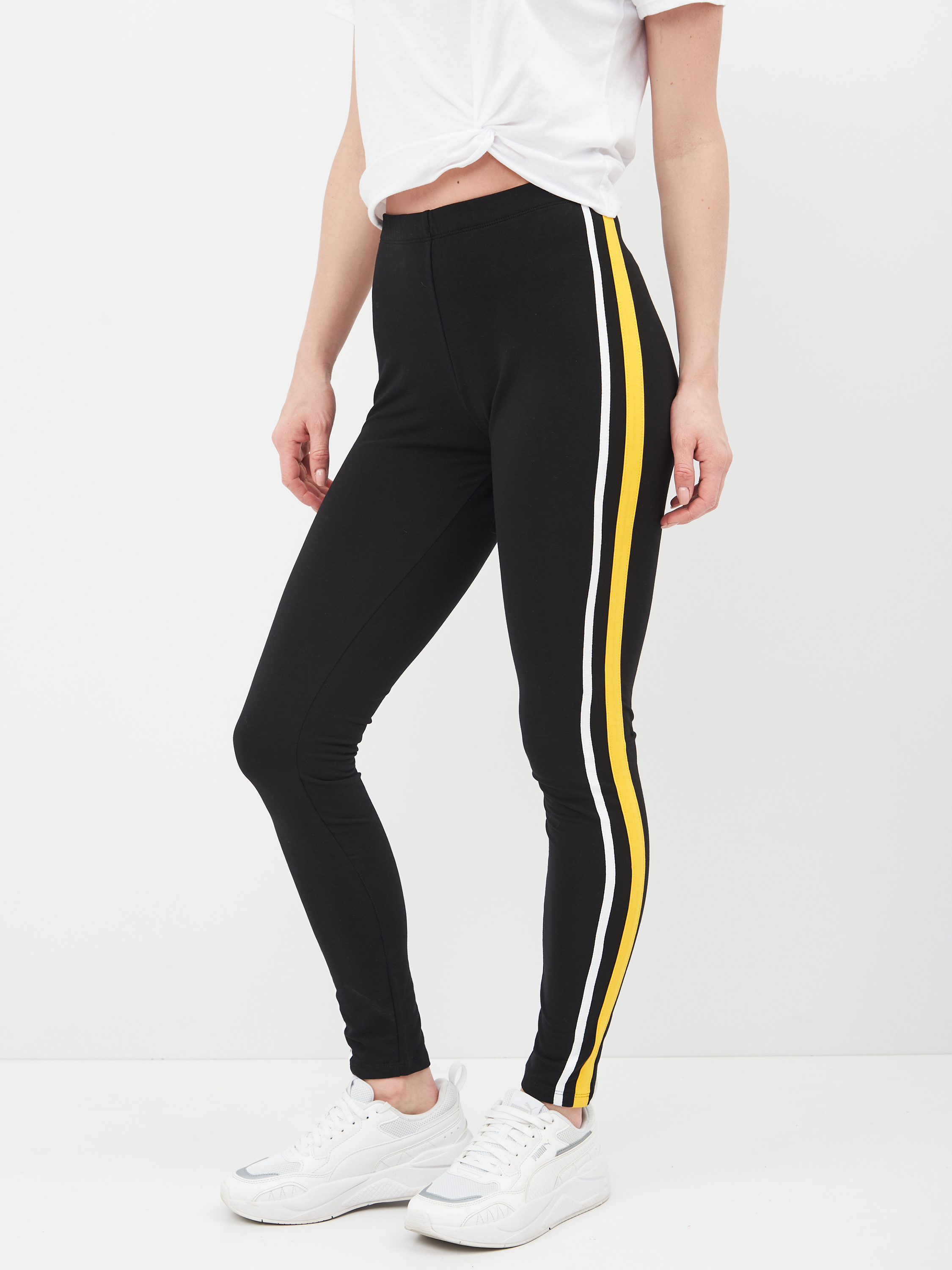 

Лосины H&M KK1896169 M Черные с желтым