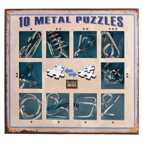 

10 металлических головоломок - Eureka 3D Puzzle (Голубой набор)