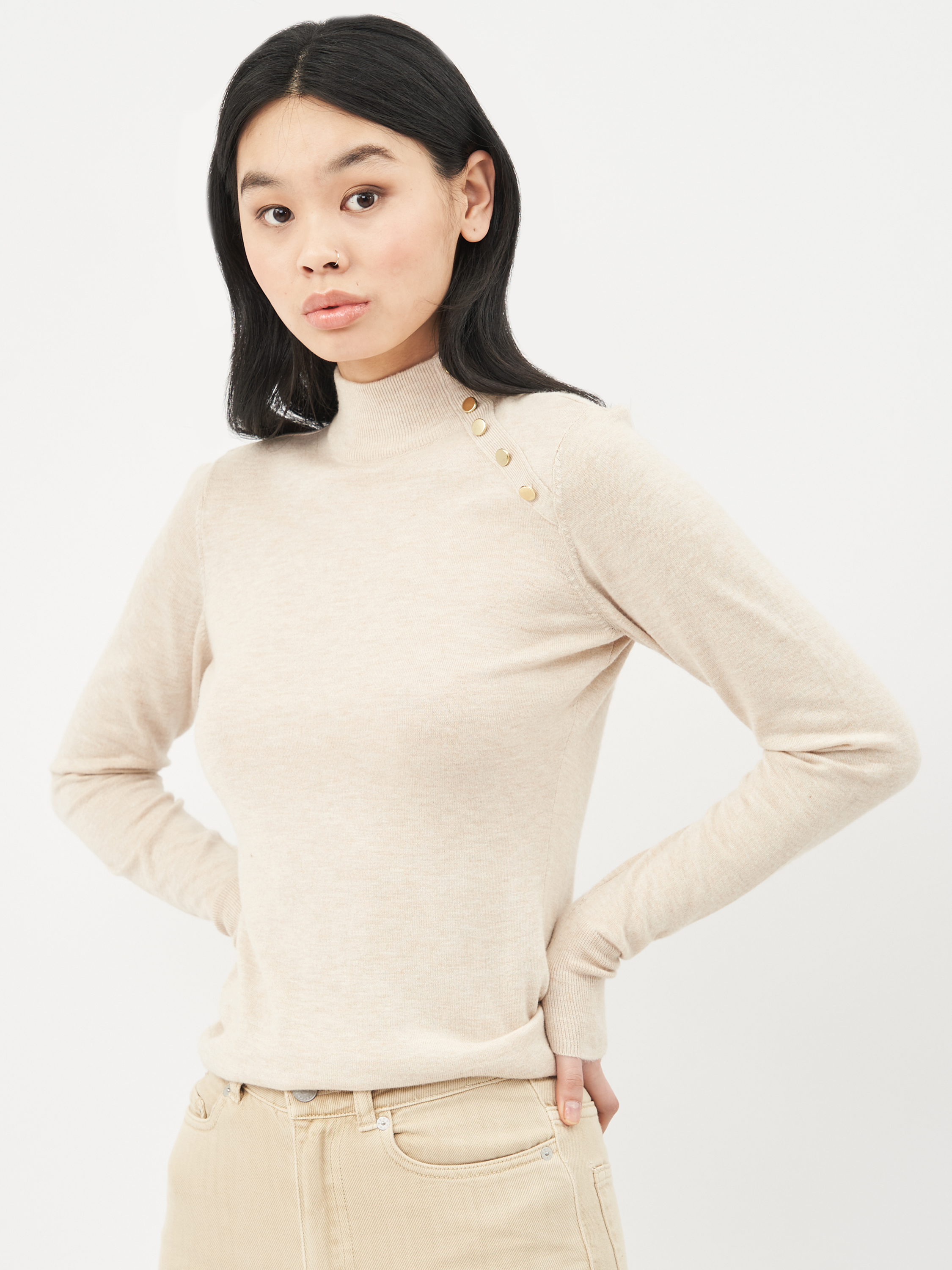 

Гольф H&M KK7059660 S Светло-бежевый