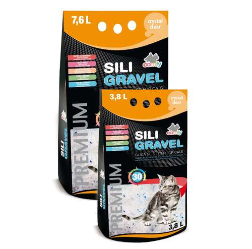 

"SILI GRAVEL" силикагелевый наполнитель для котов 7,6 л Comfy BGL-CM-85