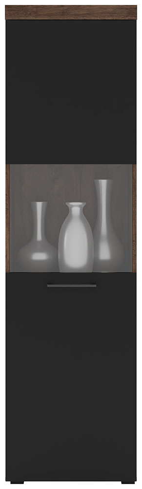 

Пенал-витрина Гербор Блэквуд WIT_55 дуб техас/черный (004)