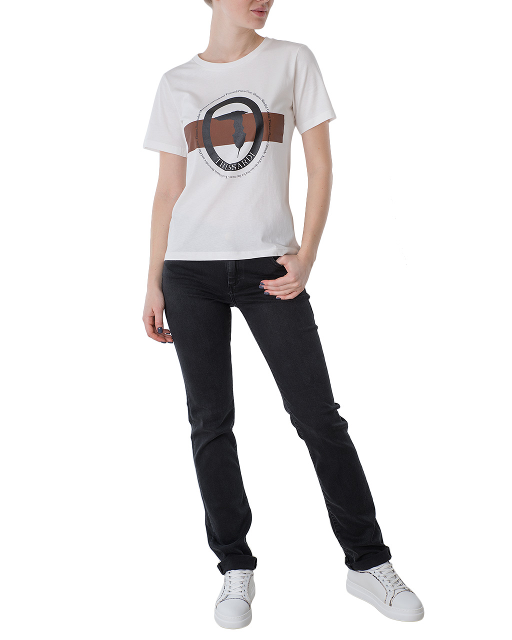 

Футболка жіноча TRUSSARDI JEANS (56T00328-1T005061-W009/21) Кремовий XS