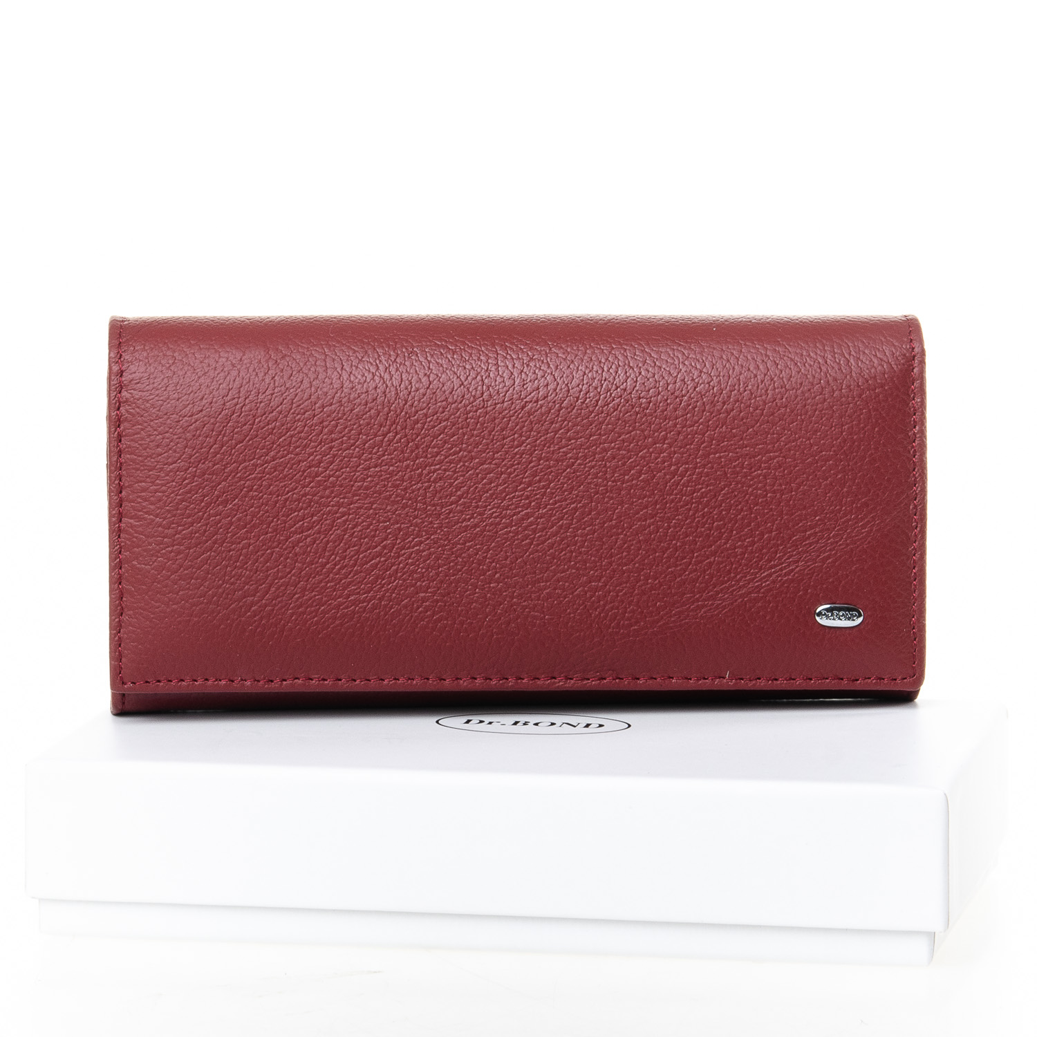 

Женский кожаный кошелек DR. BOND 33121 dark-red