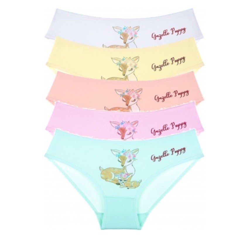 

Трусики на девочку 110-116см Gazelle Puppy 415002 Donella 5шт Разноцветные