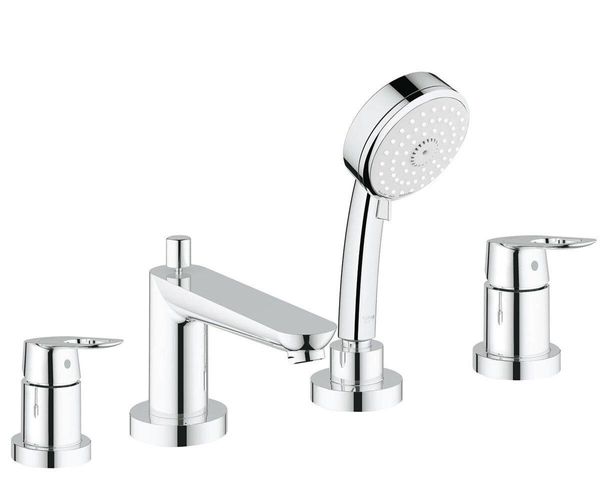 

Кран на борт ванны на четыре отверстия GROHE белый BAU LOOP латунь 2511900A
