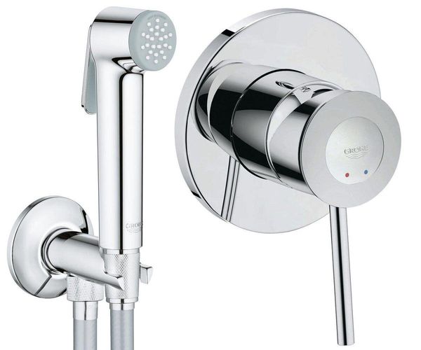 

Cмеситель встроенный для биде GROHE хром BAU CLASSIC пластик 2904800S