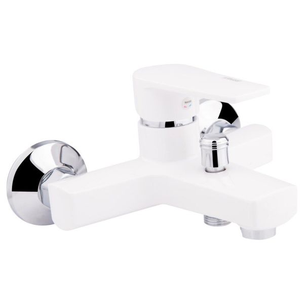 

Cмеситель в ванную однорычажный с коротким изливом белый BRINEХ пластик BRIN35W006