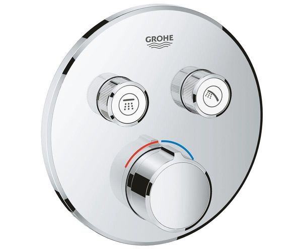 

Кран внутреннего монтажа с термостатом GROHE хром GROHTHERM SMARTCONTROL латунь 29145000