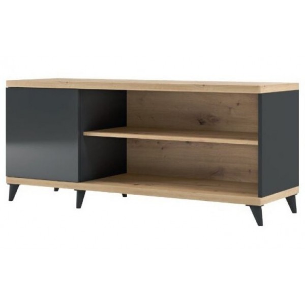 

Тумба ТВ в гостиную из ДСП Тревизо 1 антрацит/дуб артизан цвет Світ Меблів