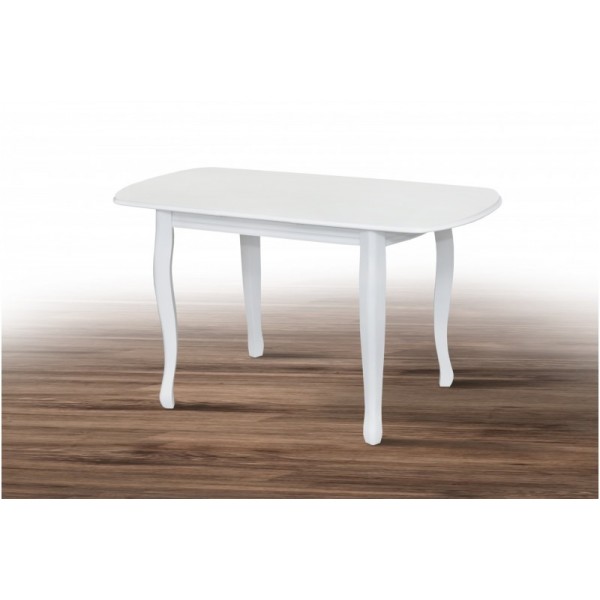 

Обеденный раскладной стол Турин 80х120(+40) МДФ шпонированный/дерево белый цвет Микс Мебель