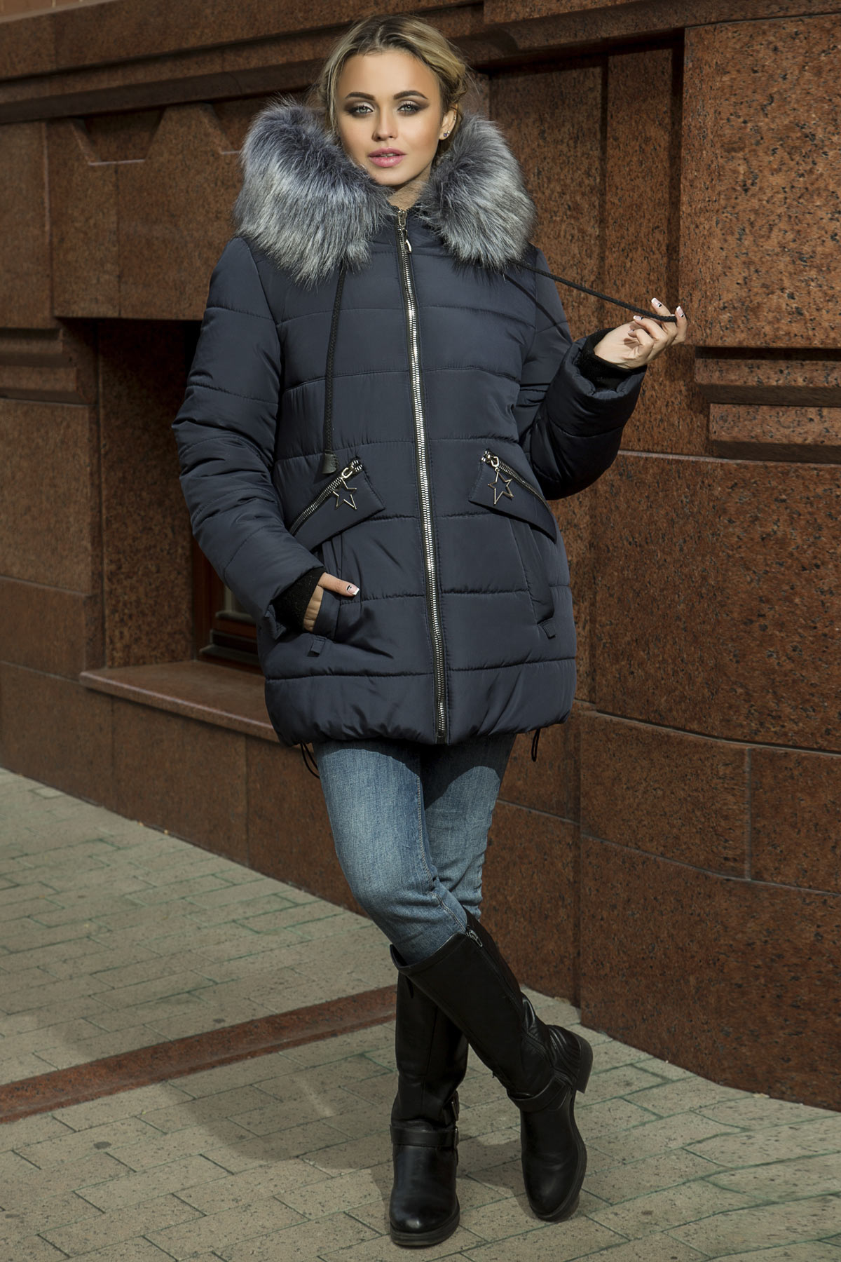 

Зимняя куртка Miorichi Kristina 48 Синий (01022-b-blue48)