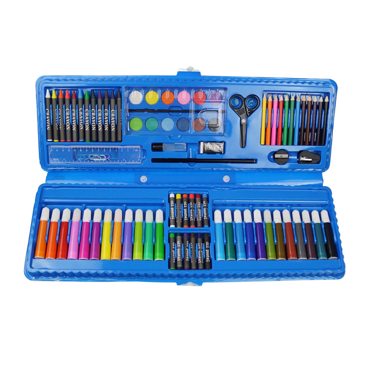 

Большой набор для рисования Easy Paint 92 предмета в кейсе (голубой)