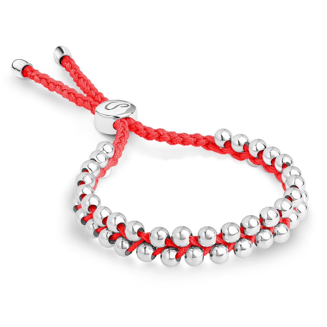 

Серебряный браслет «Soho» с бусинами 14-16 см красный