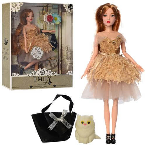 

Кукла 29 см шарнирная с котом и сумочкой QJ090D A-Toys (QJ090D)