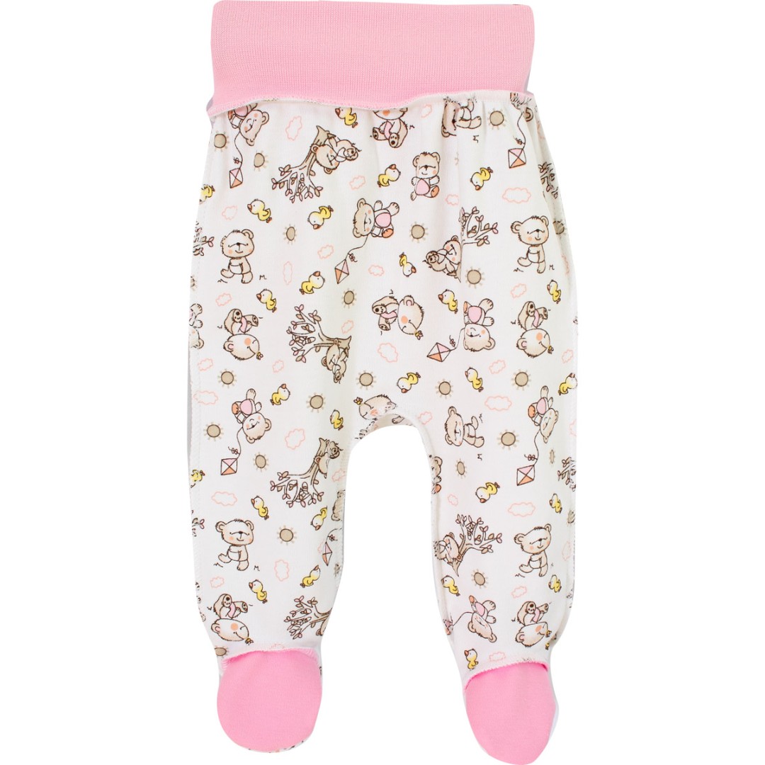 

Повзуни-коротиші на резинку 56 см. малюнок PZ14-VedmDer-Pink-18 Ladan