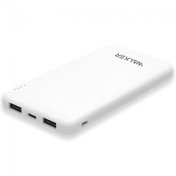 

УМБ Power Bank Walker WB-410 10000mAh Li-Pol 2xUSB 1xUSB Type-C 2.1A White