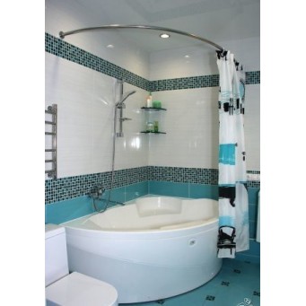 

Карниз для ванной Комфорт Люкс полукруглый 170×110