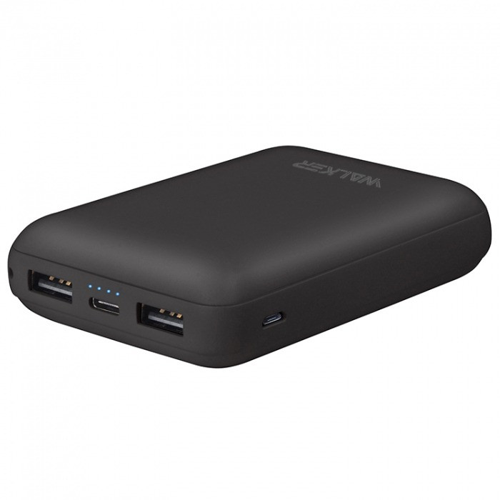 

УМБ Power Bank Walker WB-310 10000mAh Li-Pol 2xUSB 1xUSB Type-C 2.1A Black