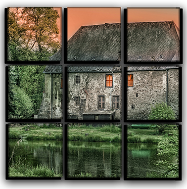 

Модульная картина на холсте 9 частей старый заком сельский пейзаж Hotel Arizona HD 77 см x 77 см