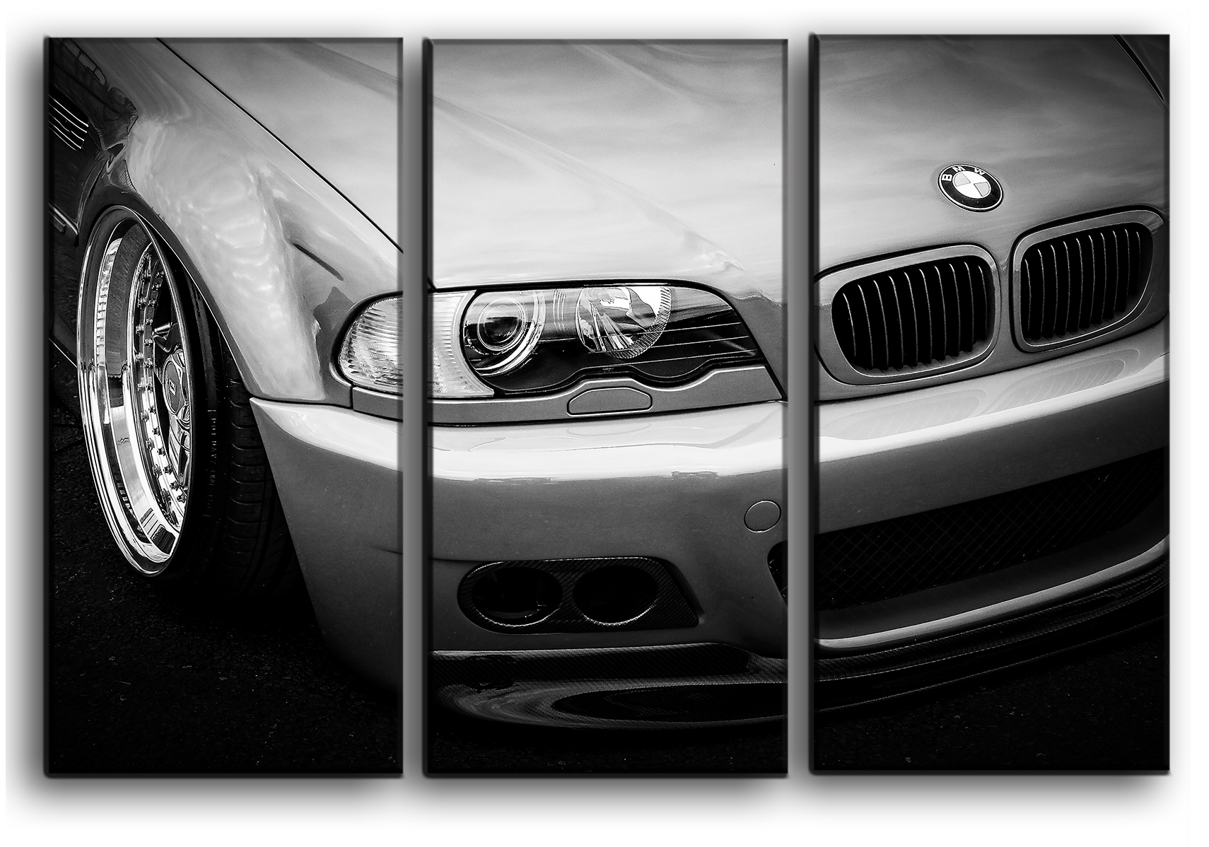 

Модульная картина на холсте из 3 частей авто BMW M3 споривный автомобиль Hotel Arizona HD 56 см x 84 см