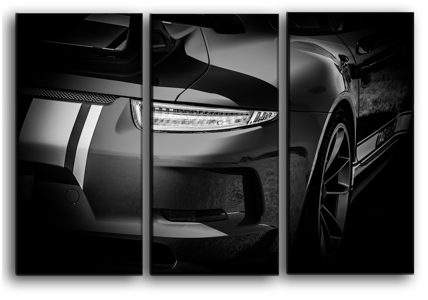 

Модульная картина на холсте из 3 частей Авто Porsche 911 GT3 споривное авто Порше Hotel Arizona HD 56 см x 84 см