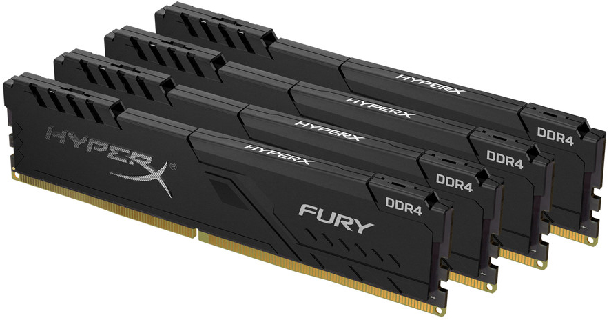 

Оперативная память HyperX DDR4-2666 32768MB PC4-21300 (Kit of 4x8192) Fury Black (HX426C16FB3K4/32)