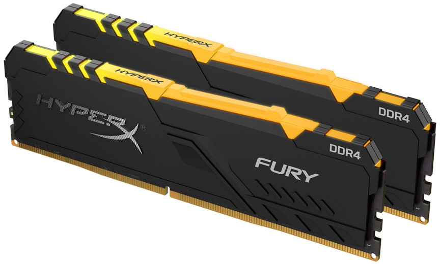 Акція на Оперативная память HyperX DDR4-2666 16384MB PC4-21300 (Kit of 2x8192) Fury RGB Black (HX426C16FB3AK2/16) від Rozetka UA