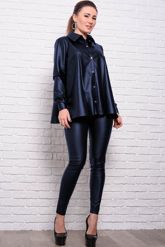 

Модная рубашка Look and Buy Джесика  Темно - синий, Модная рубашка Look and Buy Джесика 46 Темно - синий