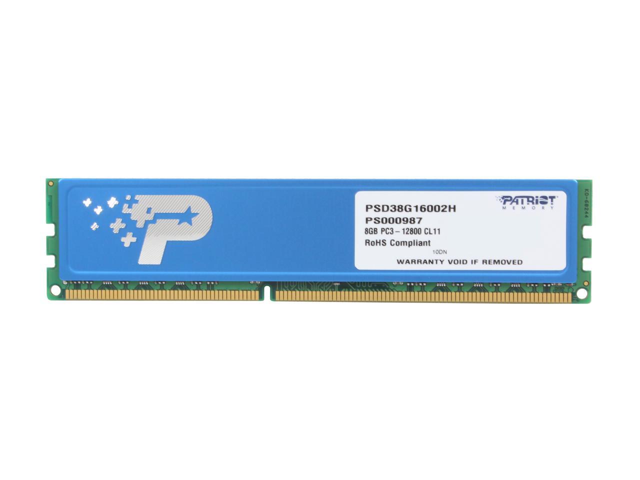 

Оперативна пам'ять Patriot DDR3 HEATSHIELD 8GB 1600 MHz CL11 DIMM 1 (PSD38G16002H)