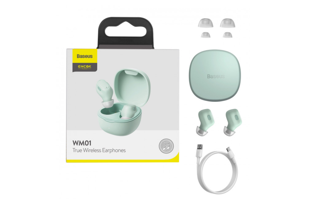 

Навушники Baseus WM01 Bluetooth Green (NGWM01-06)