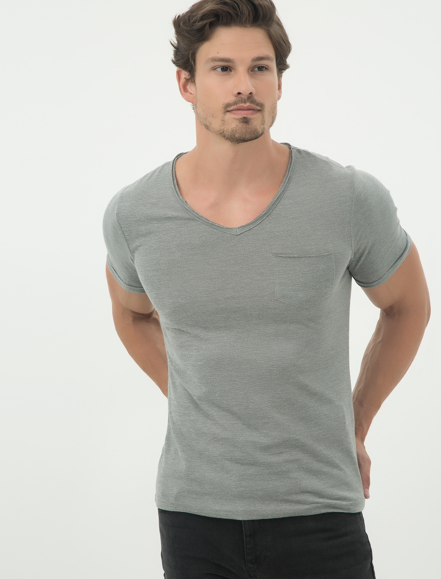 

Футболка Koton 7KAM12024LK-06A XL Antrasit Design