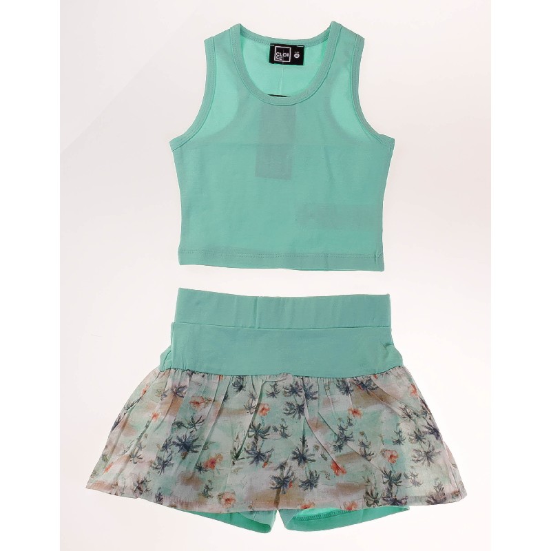 

Топ + Шорты для девочки Cloise CLO214001 128 см мятный
