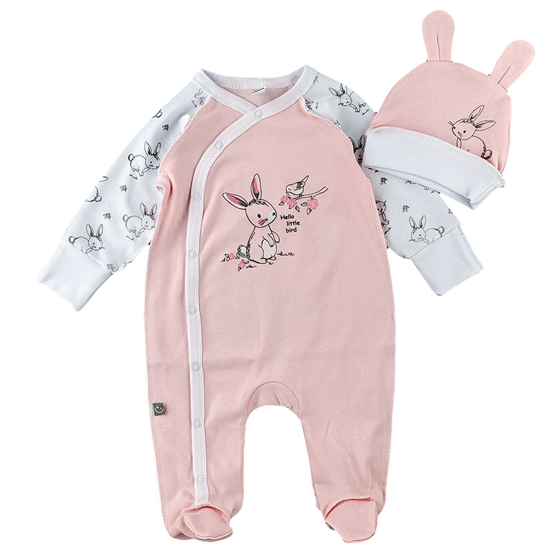 

Комбинезон (человечек) детский + шапочка MARIO KIDS 13-09-09 62 см розовый