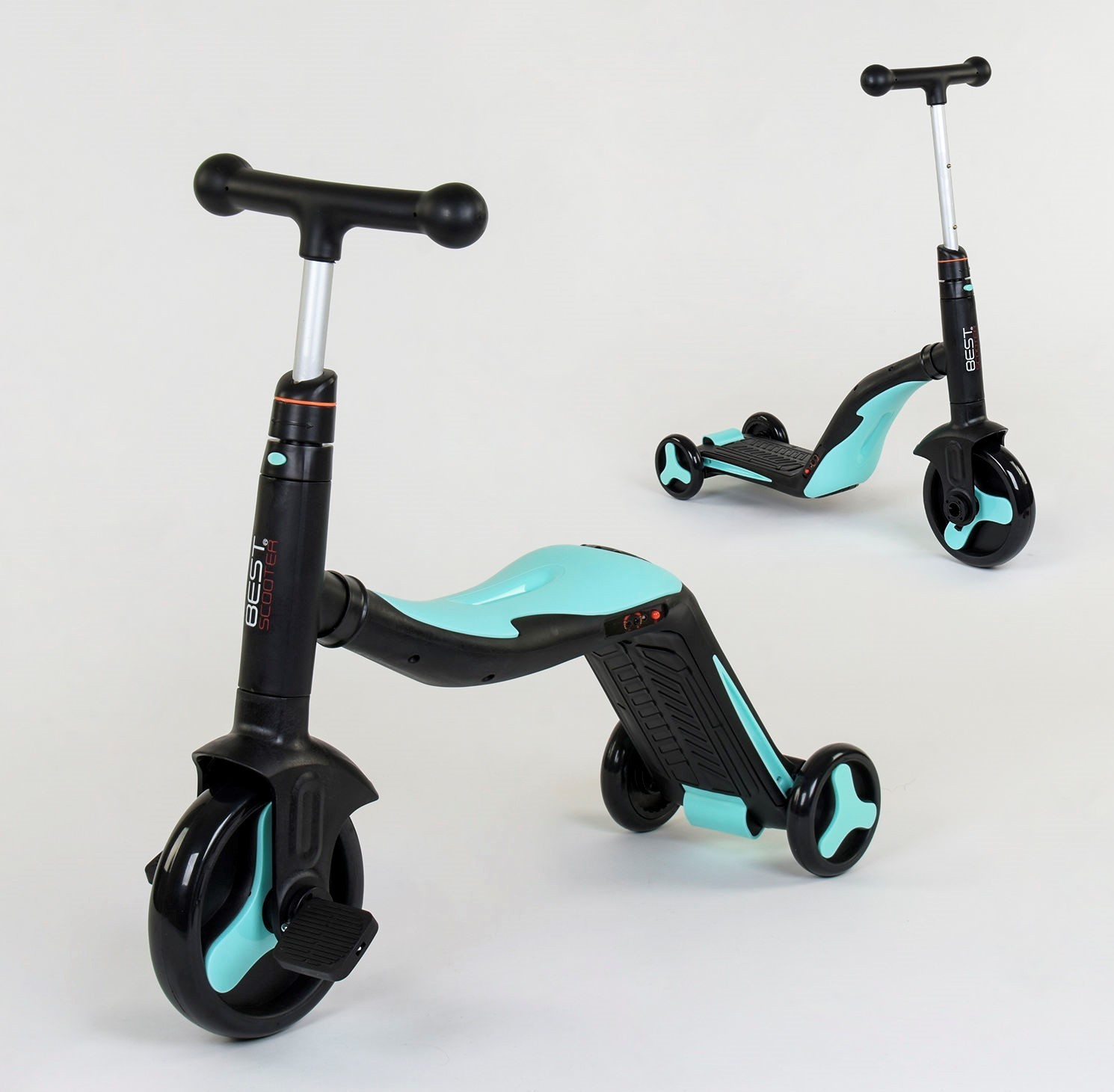 

Самокат 3в1 JT 20255 Best Scooter самокат-велобег-велосипед голубой