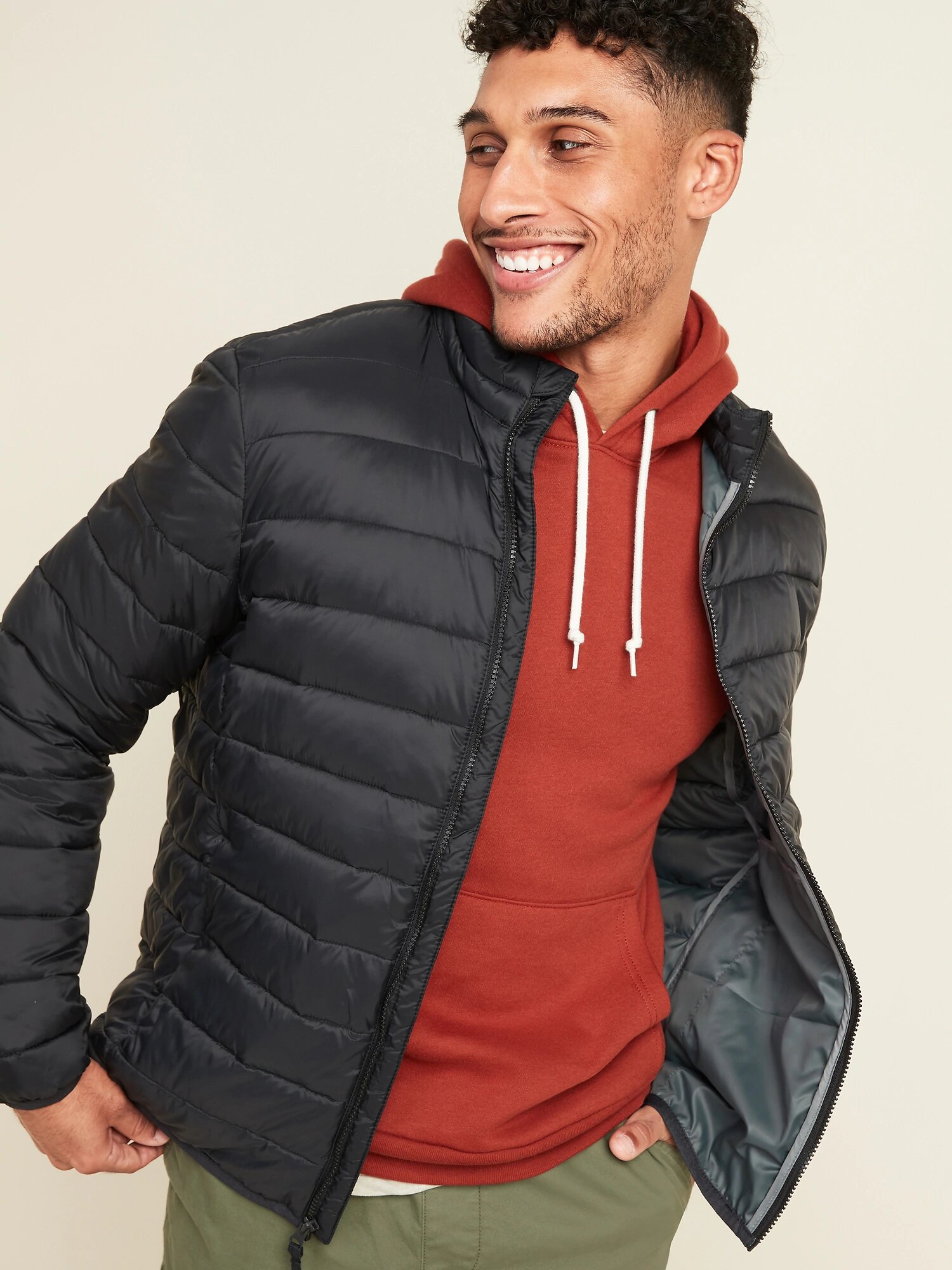 

Мужская теплая куртка Old Navy демисезон art632478 (Черный, размер L)