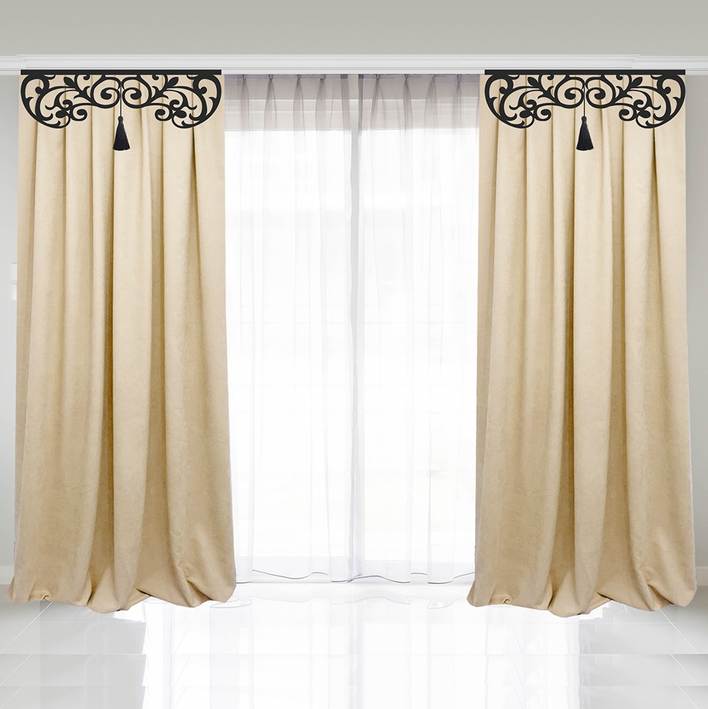 

Ажурный лазерный ламбрекен Adagio Windows Decor АШ002 Темно-коричневый