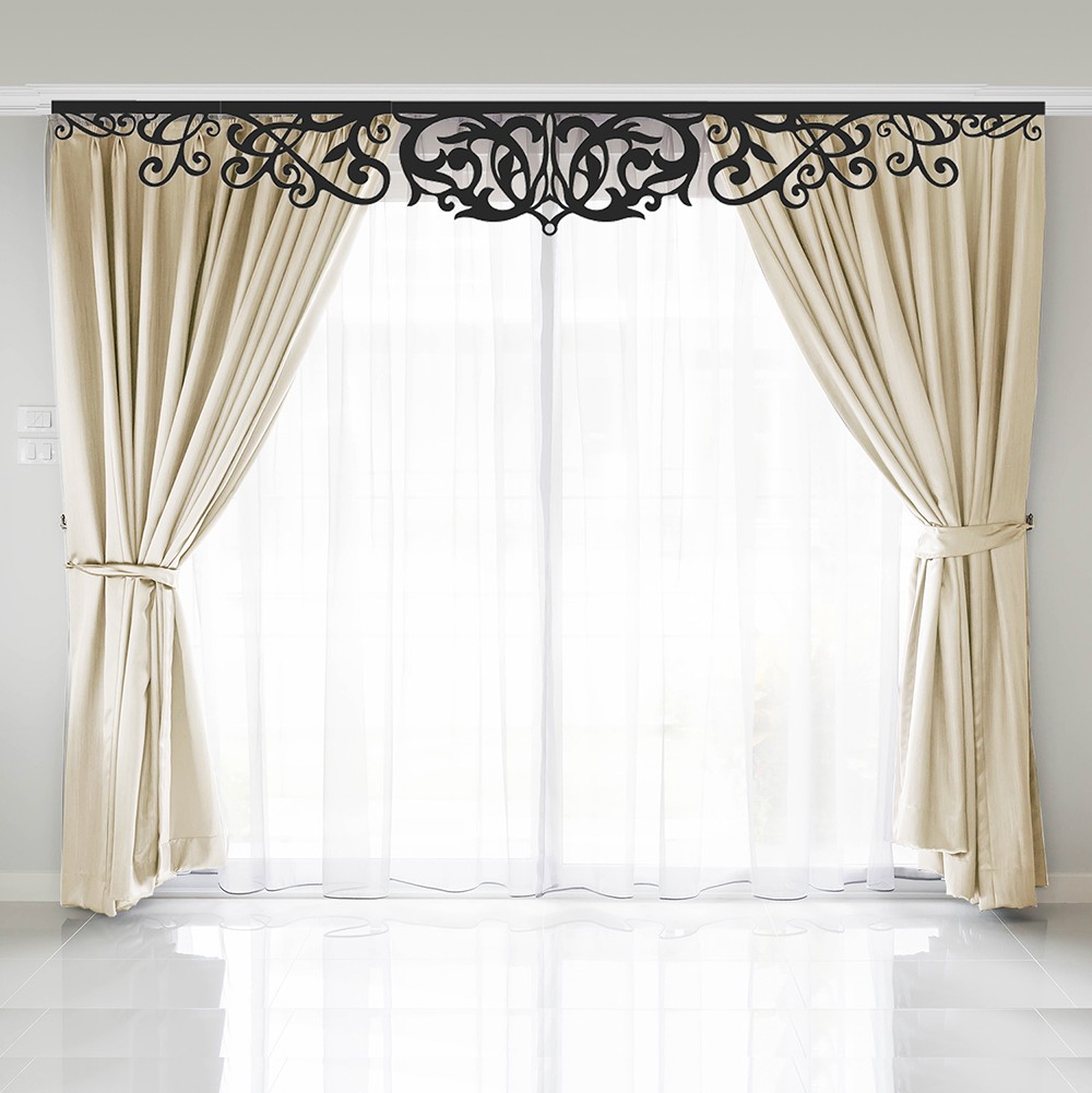 

Ажурный ламбрекен Adagio Windows Decor ЦА001 300х80.4 см Черный