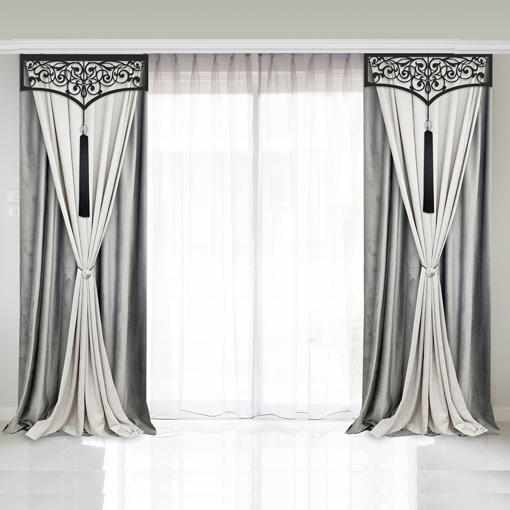 

Ажурный ламбрекен с декоративной кистью-подвеской Adagio Windows Decor АШ012 75х35см