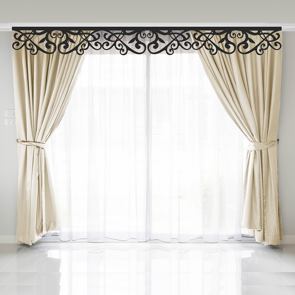 

Ажурный ламбрекен-планка Adagio Windows Decor ПА001 300х31.6 см Черный