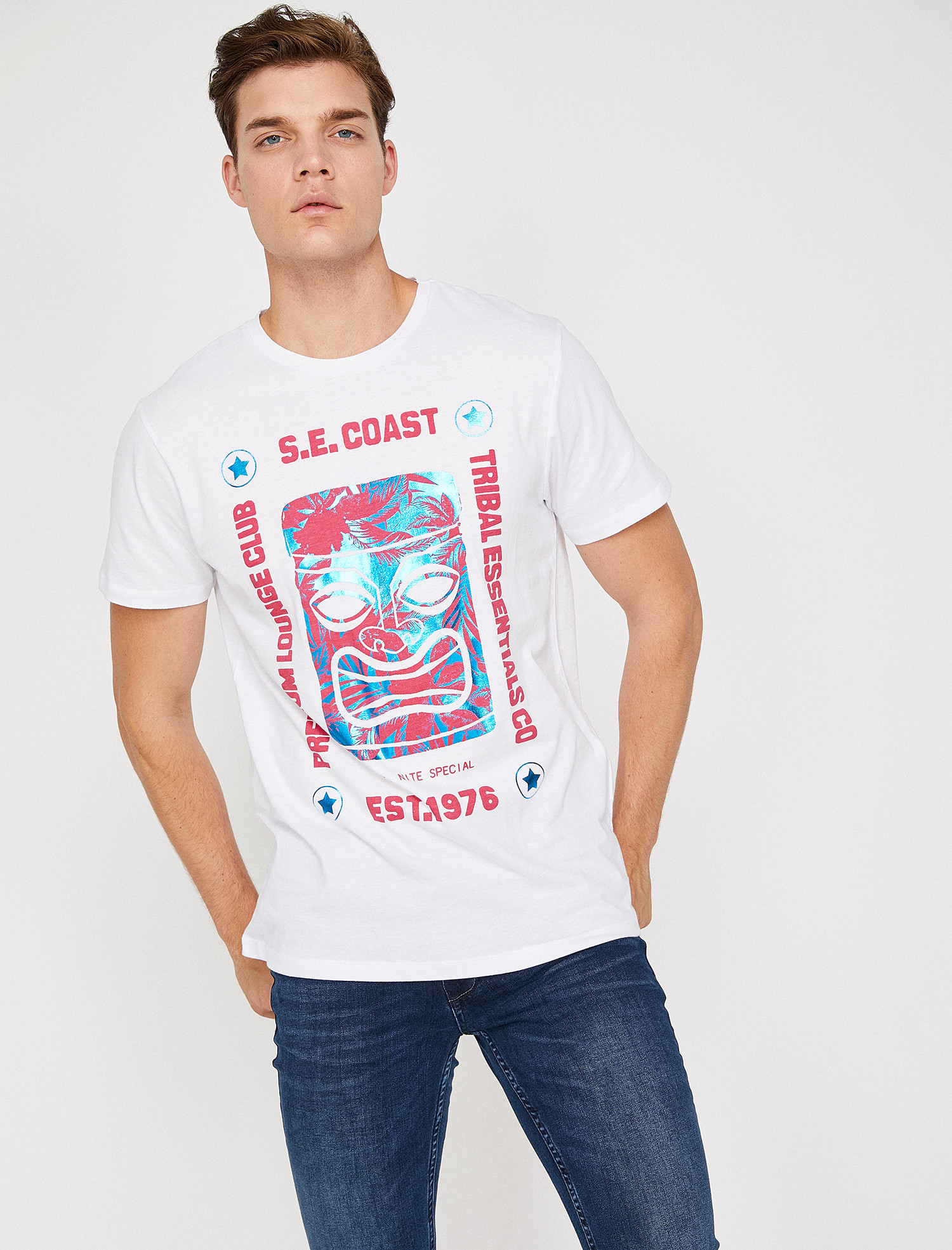 

Футболка Koton 8YAM11613LK-000 S White