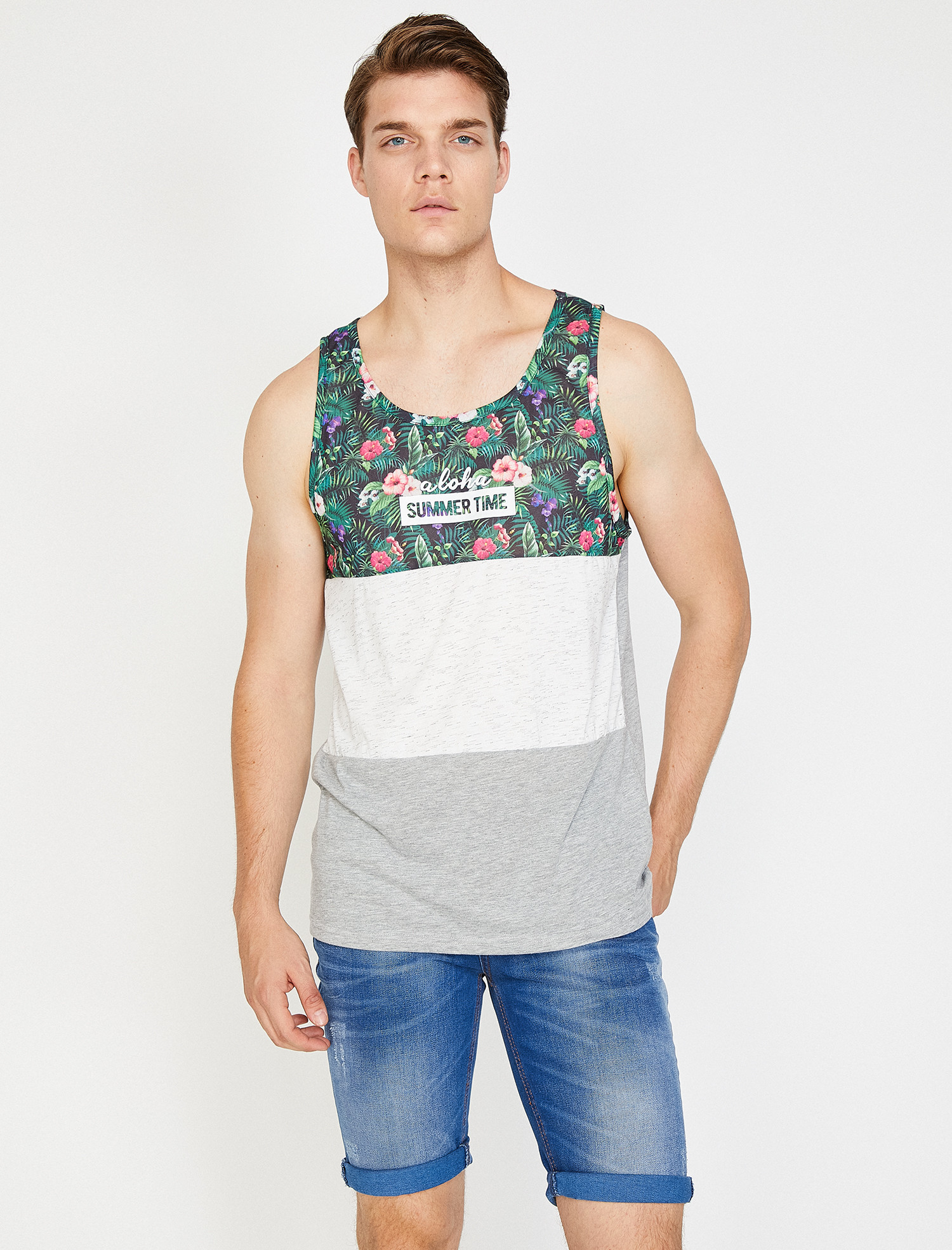 

Майка Koton 8YAM11769LK-04F M Grey Design