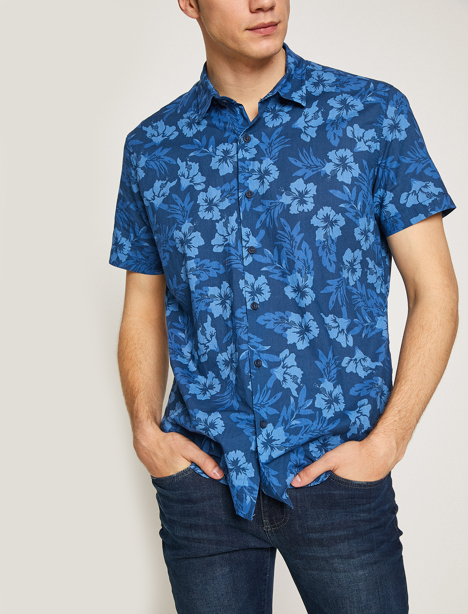 

Рубашка Koton 8YAM61082BW-07F M Blue Design
