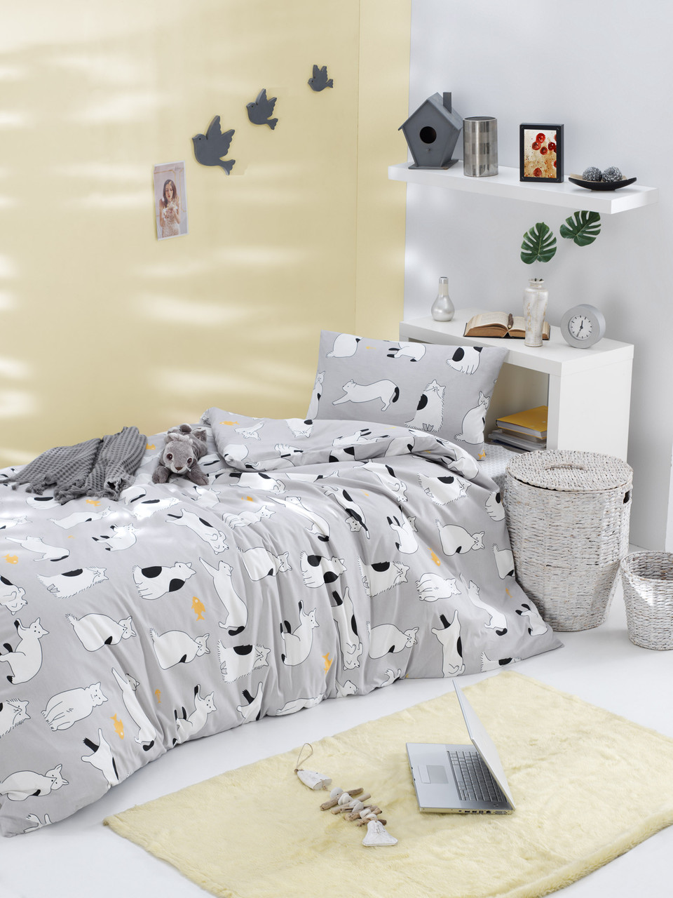

Постельное белье Lotus Home Perfect Ranforce - Meow полуторный