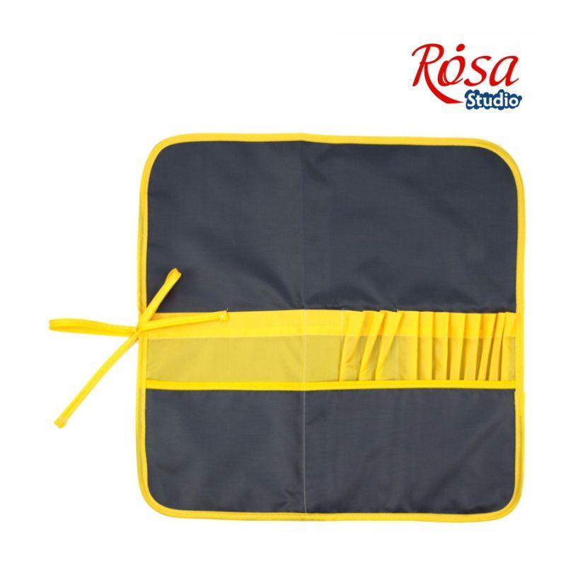 

Пенал для кистей Rosa 37x37см ткань асфальт+желтый 4823086703438