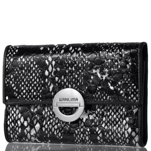 

Женский кожаный кошелёк Wanlima w11045340662b2 Black/White