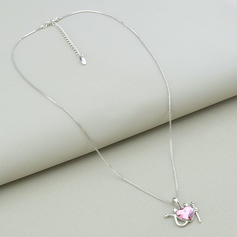 

Подвеска Xuping Сердце Чертик с розовыми кристаллами Swarovski 40 см. 100128