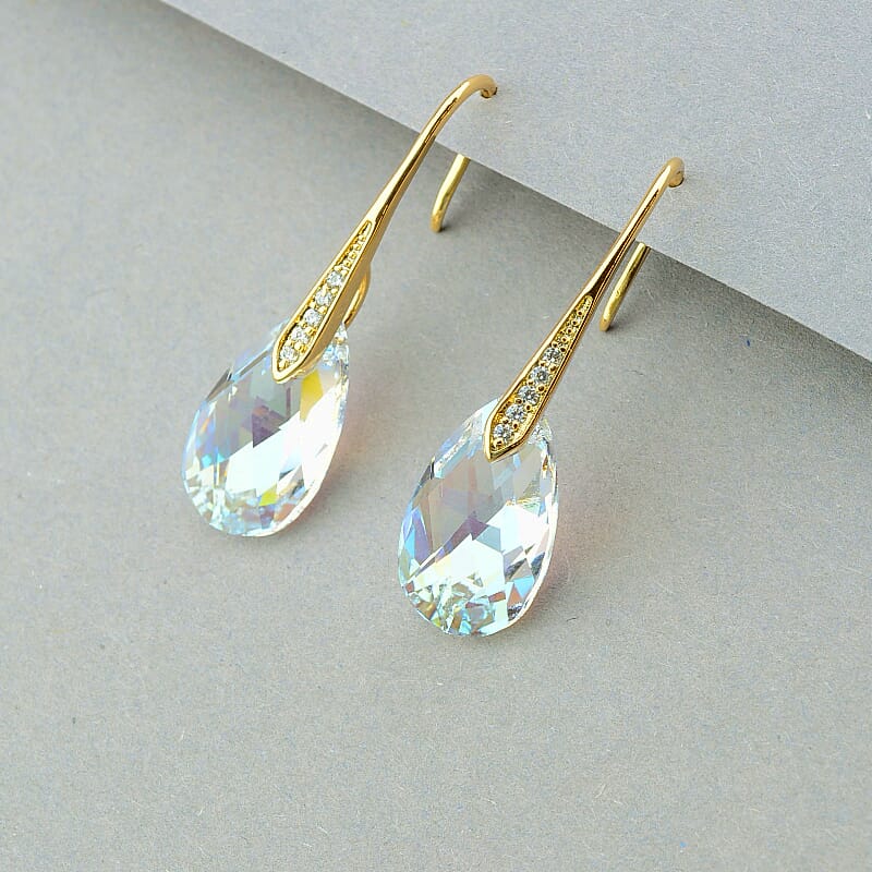 

Серьги капли Xuping Swarovski белый 100005